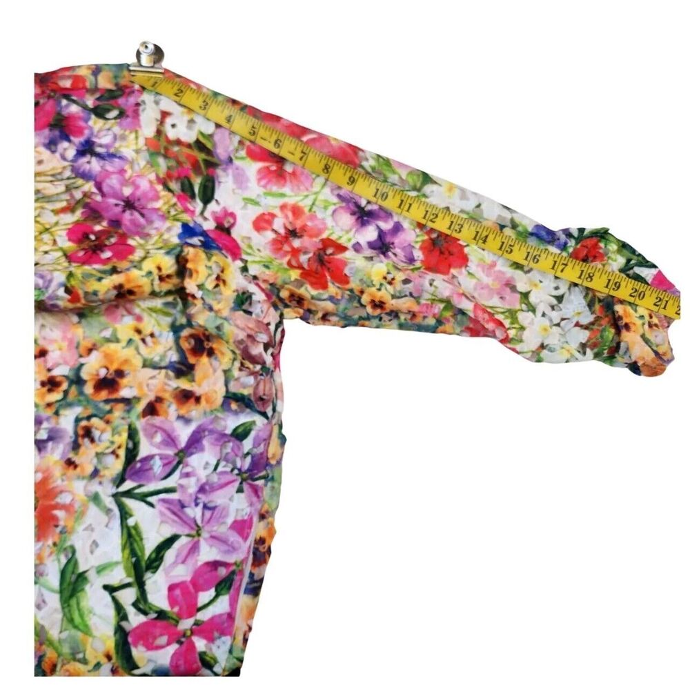 Women's Berek Garden Floral Lace Jacket Tunic Top Coverup, Size‎ XL - Picture 10 of 14